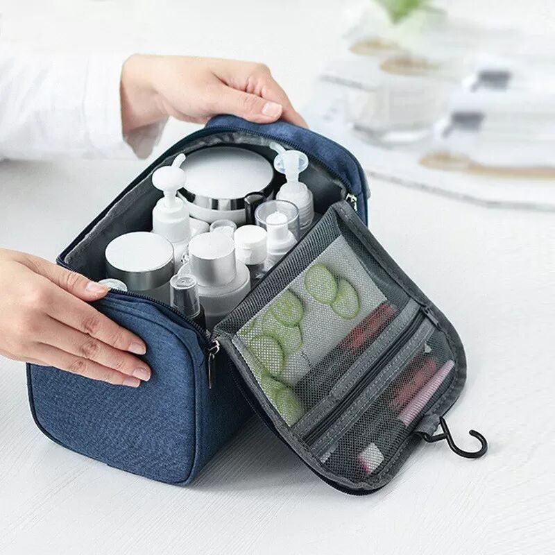 INF Trousse de toilette de voyage multifonctionnelle - Organisateur de toilette suspendu imperméable en Oxford