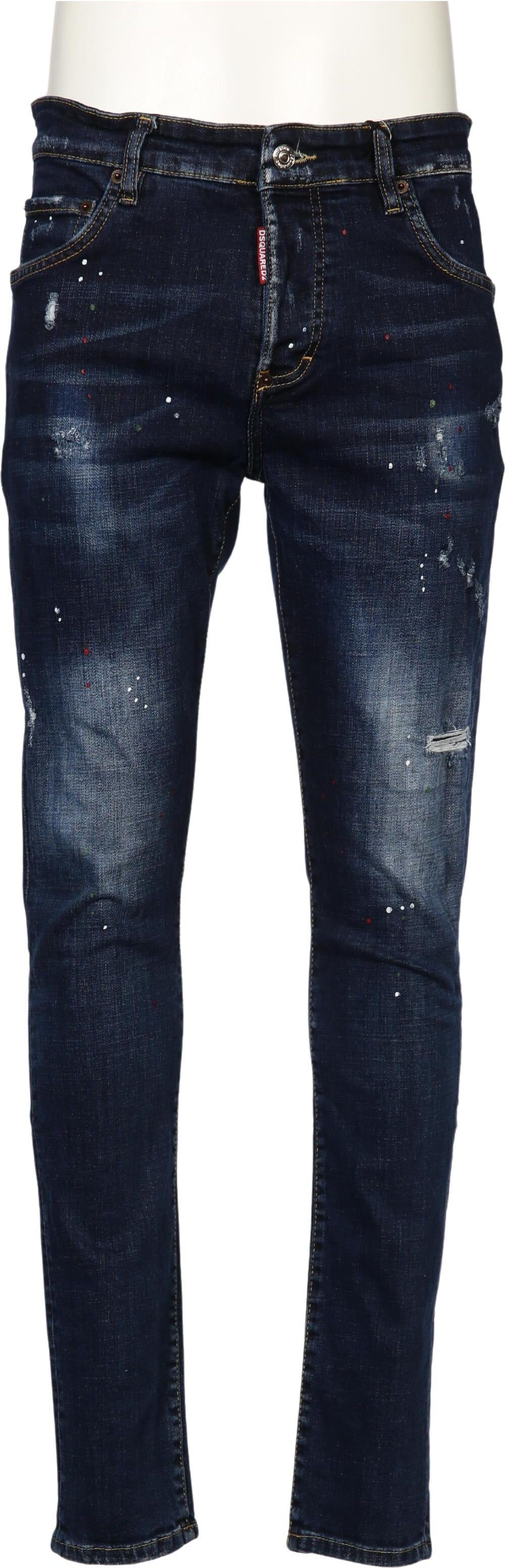 Dsquared2 Herren Jeans, Marineblau, Gr. EU 46, Synthetik / Elasthan / Baumwolle - Second Hand