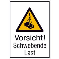 SAFETYMARKING Warn-Kombischild Vorsicht! Schwebende Last Aluminium (B x H) 131 mm x 185 mm ISO 7010 1 St. 51.A8045
