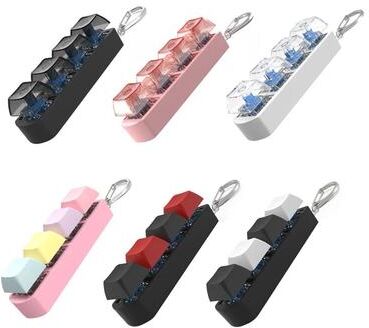 Uplifted Finds 4 Key Finger Button Stress Relief Toy Keycap Decompression black red