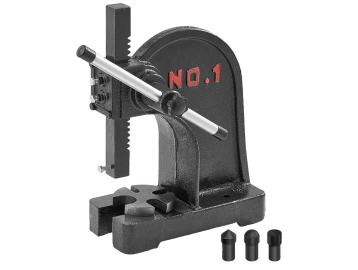 Presse à mandriner VEVOR\, Presse manuelle à levier de 1 t\, Presse manuelle à mandriner Presse manuelle de précision\, hauteur maximale 150 mm\, Presse manuelle de bureau en fonte\, pour poinçonner\, plier\, étirer\, former