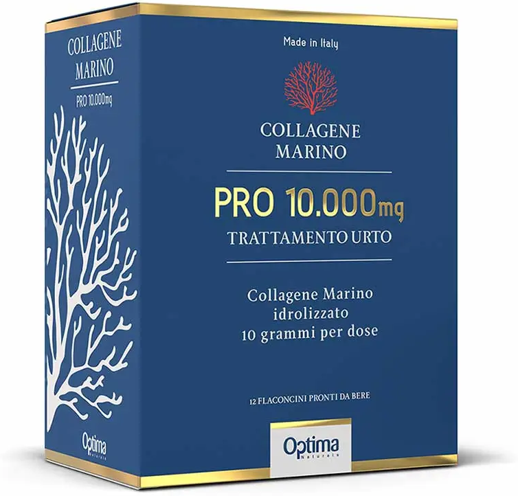 OPTIMA NATURALS Srl Optima Naturals, Collagene Marino PRO 10.000mg Trattamento Urto, 12 Flaconi