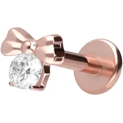 Titan Labret mit Innengewinde SCHLEIFE + KRISTALL