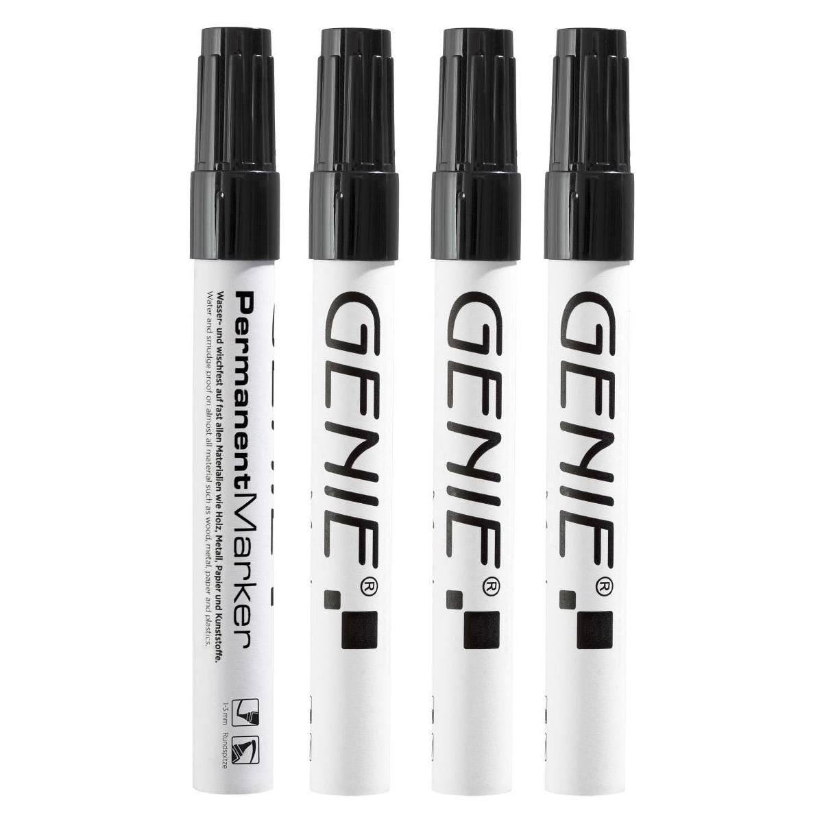 Genie P-Marker Rund-Spitze Metall schw. 4 Stk. (4x) (40030)