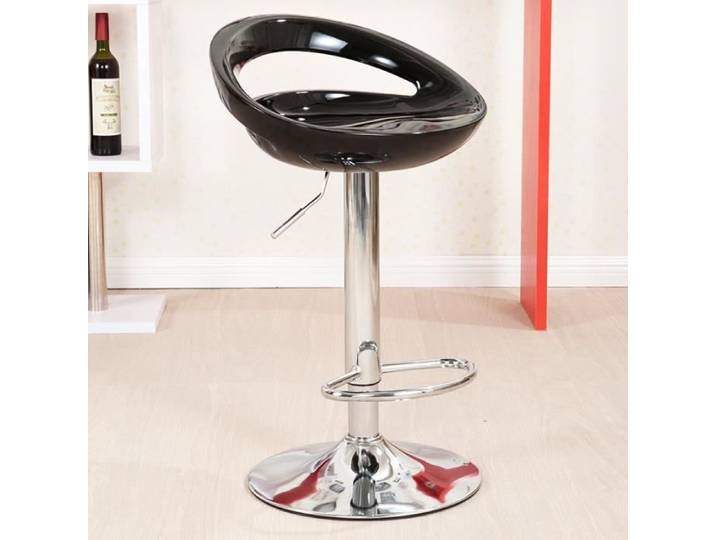 Lot de 2 tabourets de bar GOD réglables en hauteur - noir