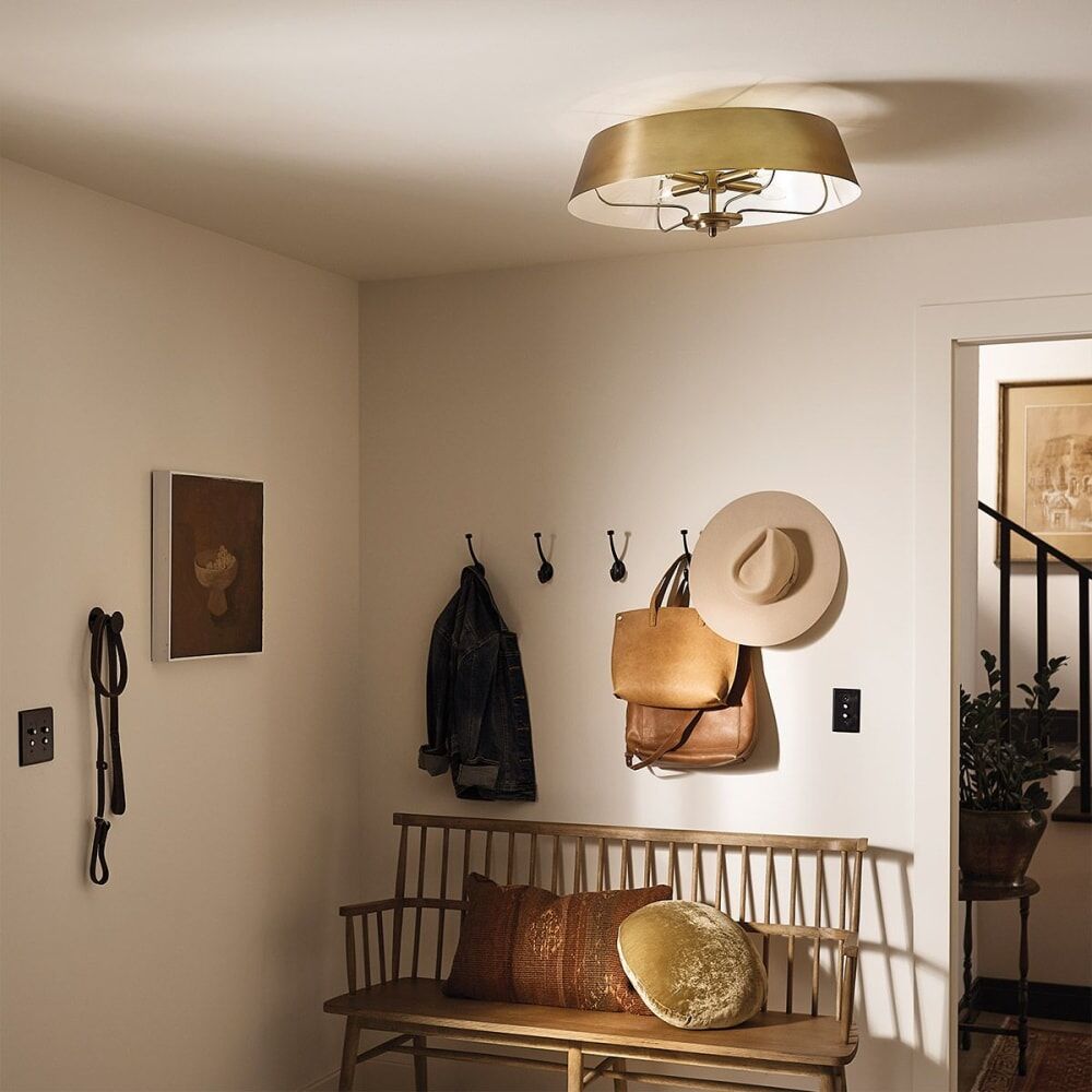 ELSTEAD LIGHTING Suspension à double choix laiton naturel brossé D55,9cm Doré 56x21x56cm
