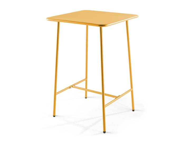 Garten-Hochtisch aus Metall 70x70x105 cm