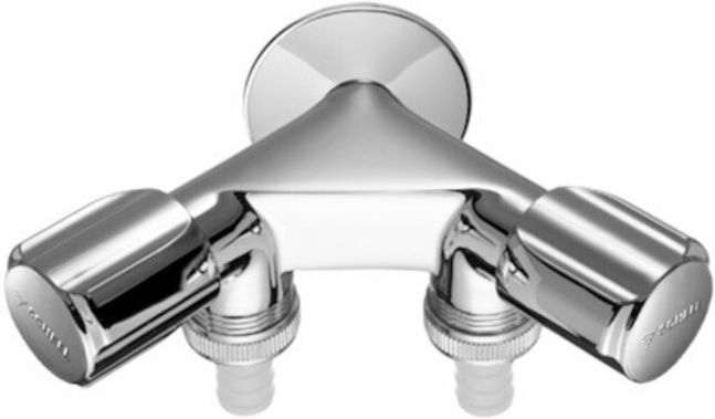 Schell NA vanne double COMFORT 1/2 ch avec RFV avec 2 raccords de flexible (033660699)