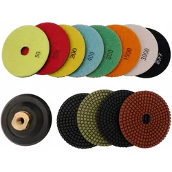 100 mm Nass-Polierscheiben / Körnung 50 - 3000 - K 3000
