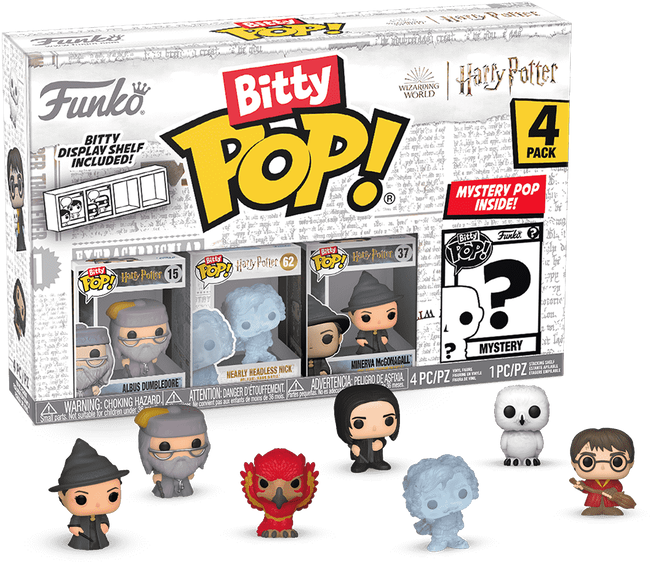 Funko Pop! Vinyl Funko Bitty Pop! Harry Potter Dumbledore 4 Pack Collectible Figures, 2.3 cm Tall, Officially Licensed