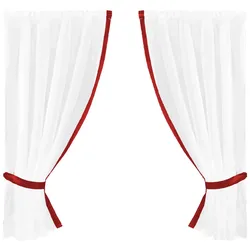 Arsvita Gardinenset mit Stangendurchzug "Satin" 140x120 cm - Rot