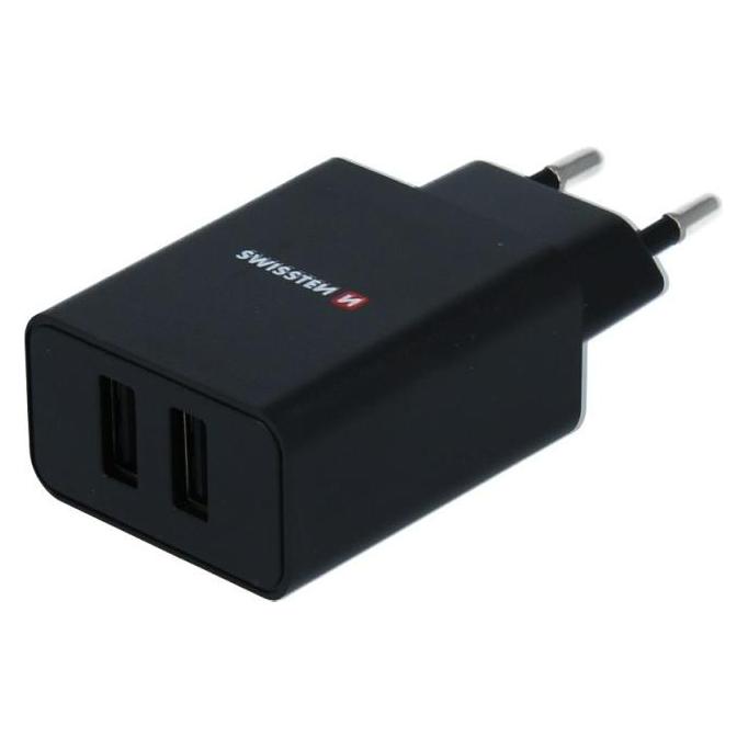 Swissten USB Ladegerät Smart IC mit 2x USB 2,1A Power + Datenkabel USB / Lightning 1,2 M (10.50 W, 2 Ports) (22058000)