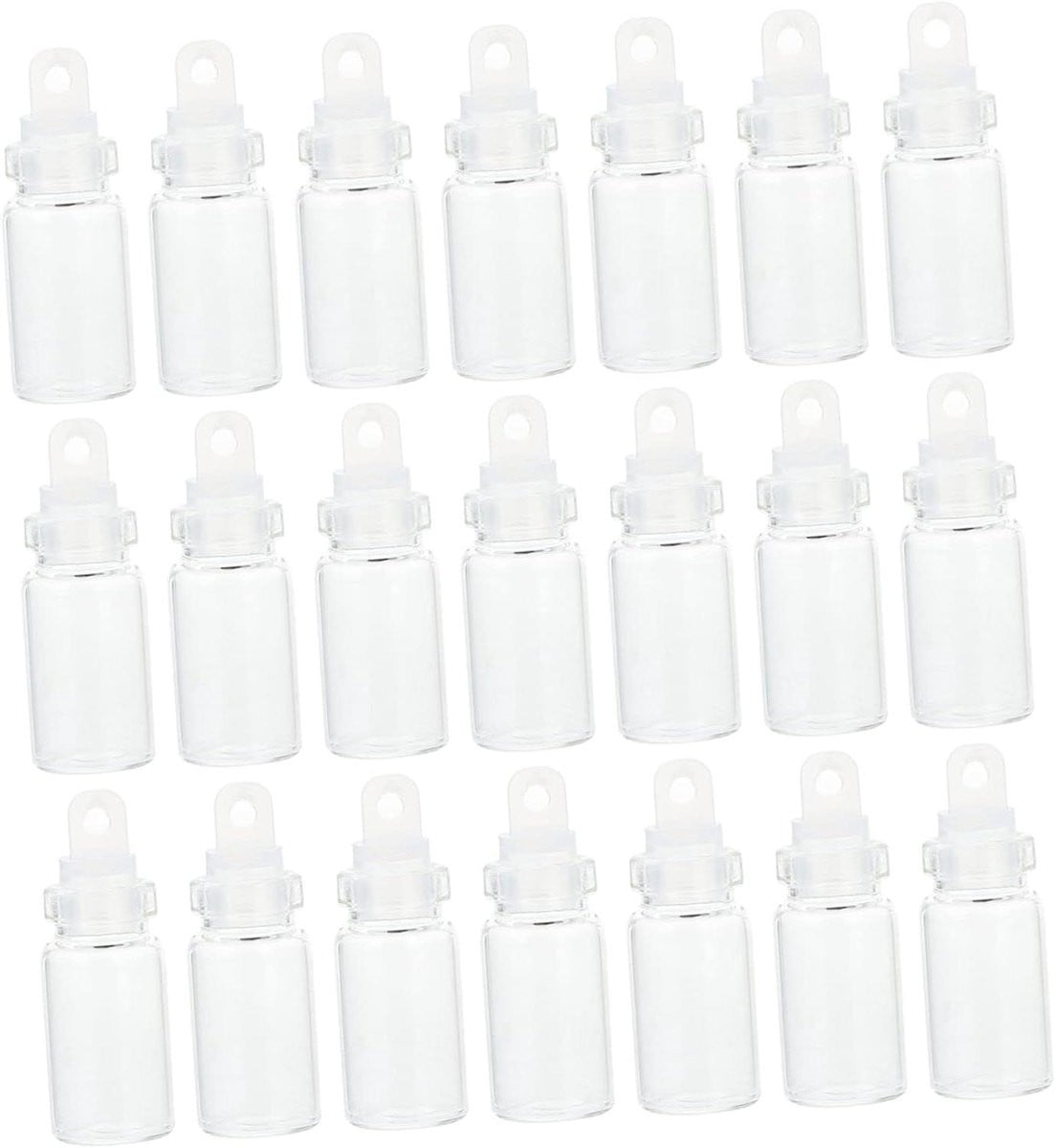 Set van 30 transparante glazen miniflesjes met kurken deksel voor decoratie en opslag