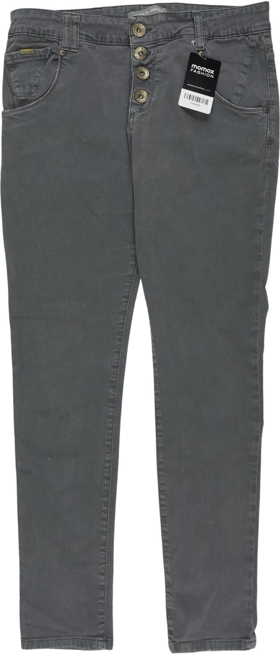 miss miss Damen Jeans, Grau, Gr. EU 36 (IT 42), Baumwolle / Elasthan - Second Hand