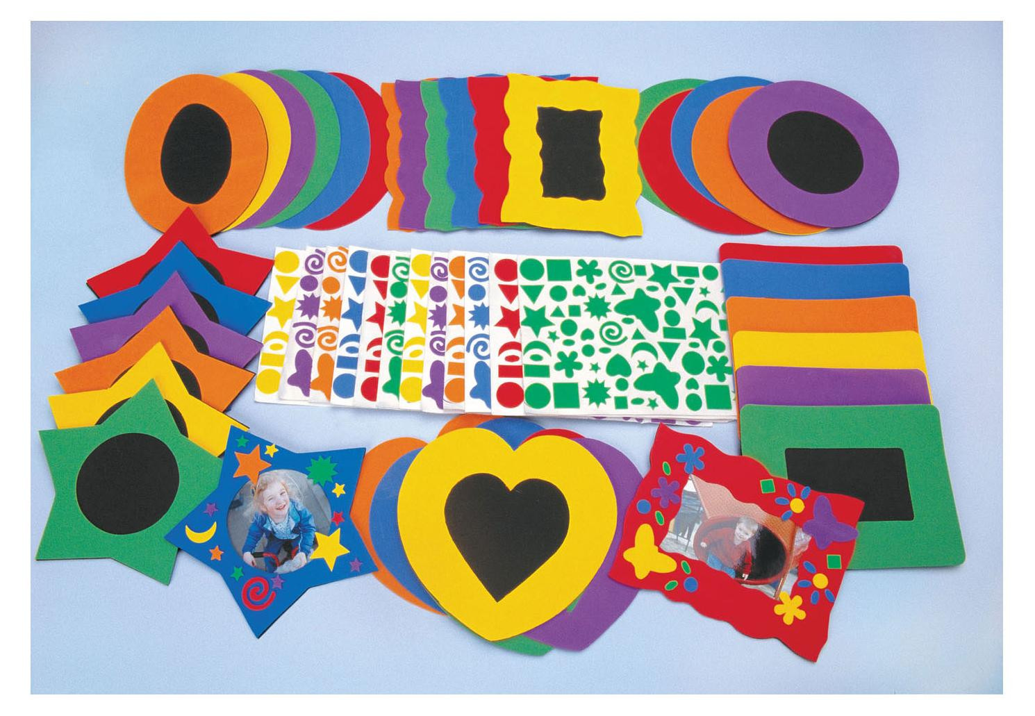 Colorations Knutselset met schuimrubberen fotolijstjes en stickers - 36 stuks