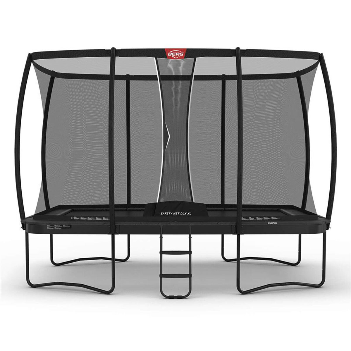 BERG Trampolin rechteckig Ultim Champion Regular 500 Grey / grau + Safety Net DLX XL
