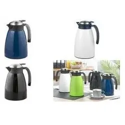 Esmeyer Isolierkanne GLACE, 1,5 Liter, schwarz doppelwandiger Edelstahl, unzerbrechlich, praktische, Thermoskanne, Schwarz
