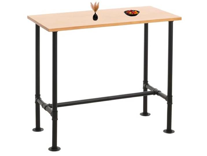 Mendler Bartisch HWC-N21 108x120x61cm Metall - Natur