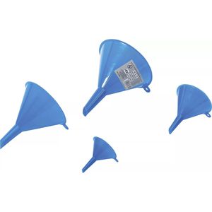 BGS-technic Trichter 8029, blau, 4-teiliges Set, Ø 5 - 12,5 cm, aus Kunststoff, mit Aufhängeöse