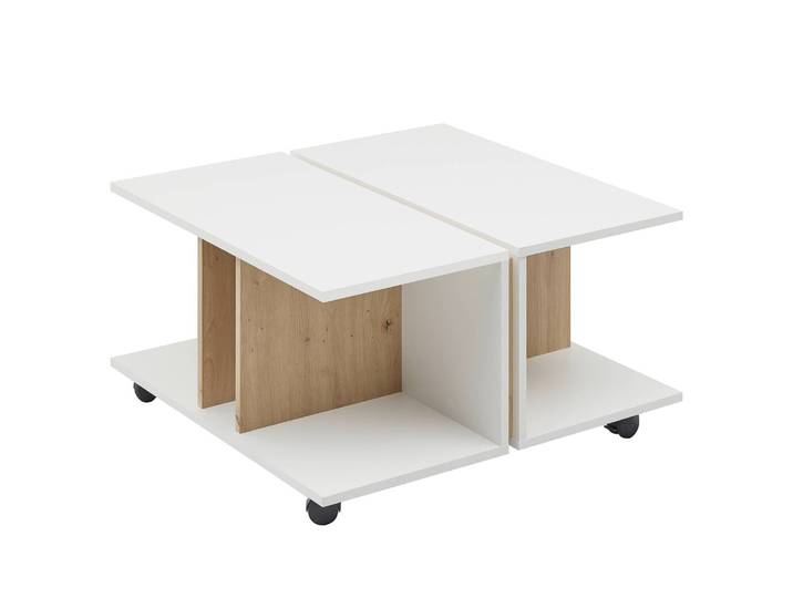Table basse Mats Mini 75 x 41 x 75cm Blanc