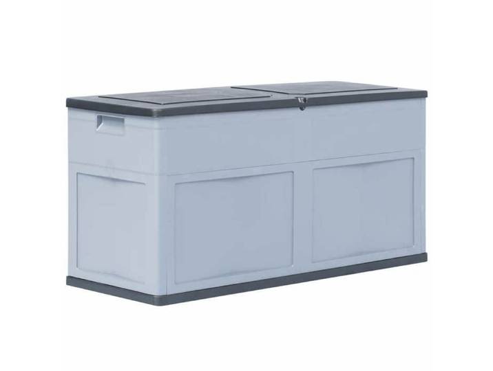 Boîte de rangement de jardin - vidaxl - 320 L - Gris Noir - 119x46x60 cm - Verrouillable - Anti-corrosion