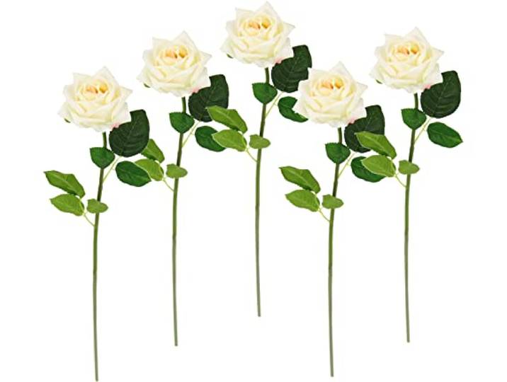 Rose künstlich Deko Blumen Seidenrosen einzeln Bouquet Hochzeit Mittelstücke Dekorationen Floristik Einzelblume Stielblume Knospen Blütenzweig Zweig Blüten Kunstblume Blumen Dekozweig Kunstzweig