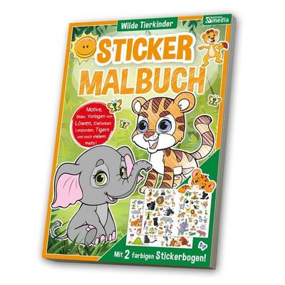 Sticker Malbuch: Wilde Tiere
