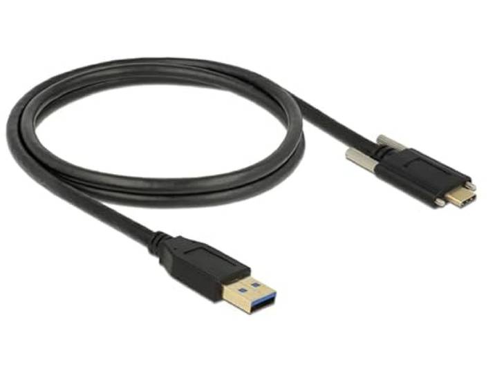 Delock 83718 1 m USB A USB C mannelijk mannelijk zwarte kabel USB - kabel USB (1 m, USB A, USB C, 3.1 Gen 2), mannelijk/mannelijk, zwart)