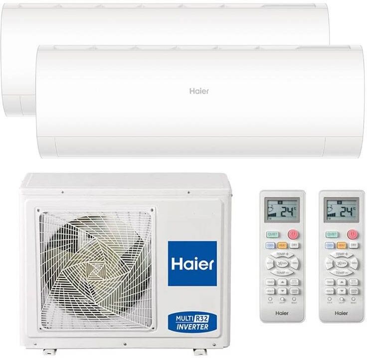 Climatiseur Dual Split Haier Pearl 12000+18000BTU 3,5kW+5,2kW WIFI R32