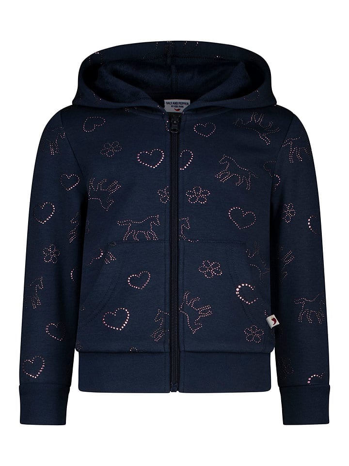 Salt and Pepper Sweatjacke in Dunkelblau - 128