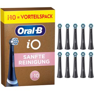 Oral-B Aufsteckbürsten iO Sanfte Reinigung, schwarz, 10 Stück