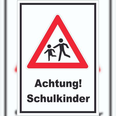 HB-Druck Achtung Schulkinder Aufkleber A2 (420x594mm)