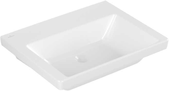 Villeroy und Boch Subway 3.0 Schrank-Waschtisch 4A706F01 60x47cm, Unterseite geschliffen, ohne Hahnloch/ohne Überlauf, weiß