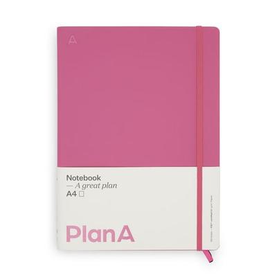 Notizbuch A4 Hardcover Candy Pink Blanko, 192 Seiten
