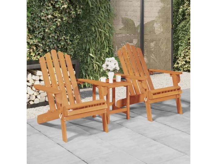 GOTOTOP Chaises Adirondack de jardin 2 pcs Bois massif d'acacia Haute Qualité zhuoshop