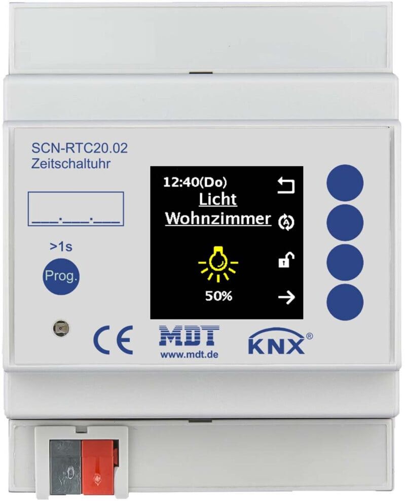 MDT technologies Schaltuhr mit 20 Kanälen Farbdisplay,4TE,REG SCN-RTC20.02)