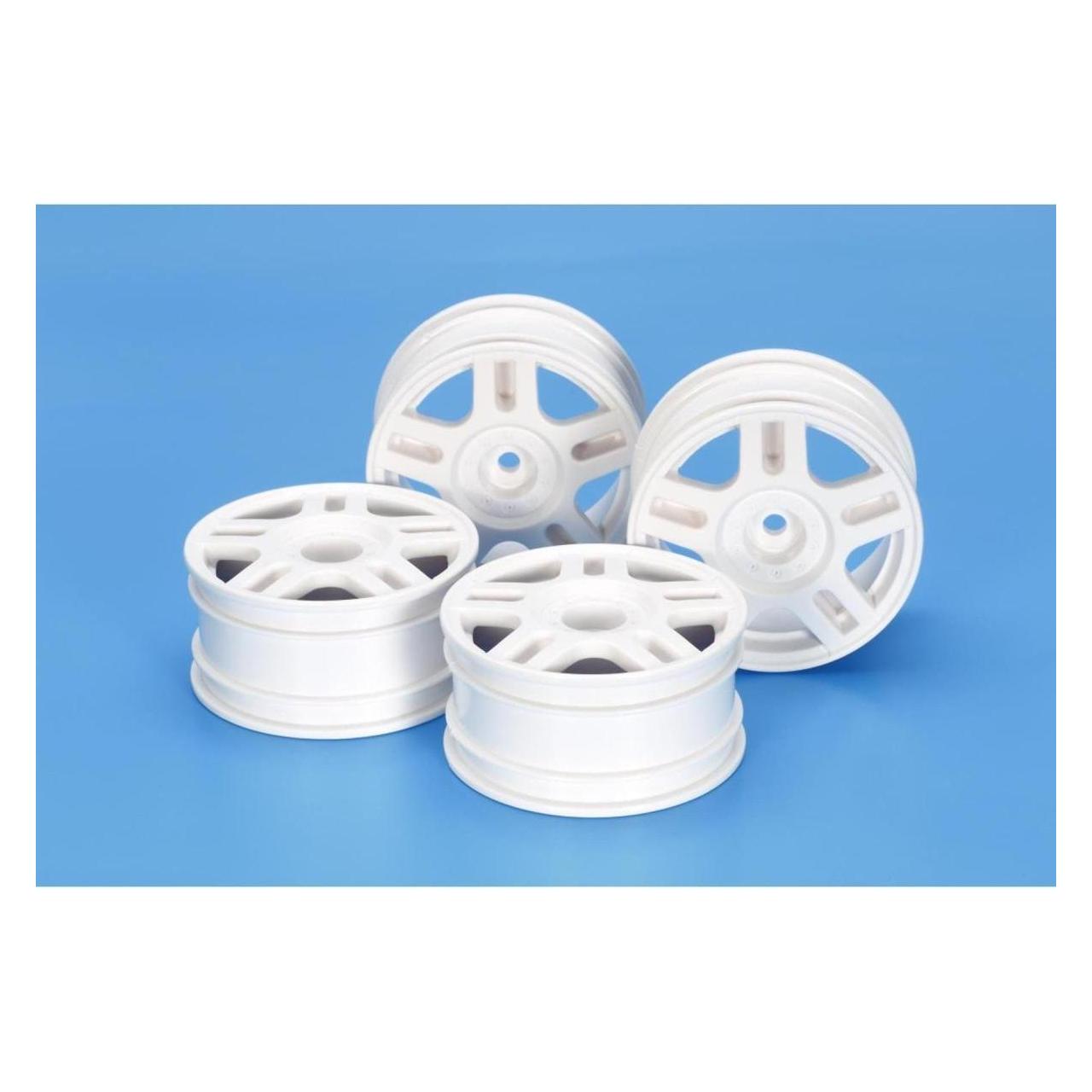 Tamiya White Split 5-Spoke Wheels (26mm Width/+2 Offset (TAM 54674)