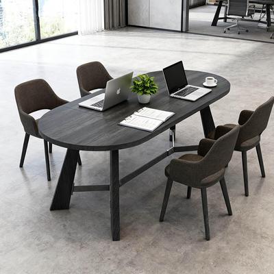 WESOME "6FT Oval Conference Table, 70.86"" Rustic Meeting Table Fit 6-8 People - 70.86""D x 31.5""W x 29.53""H"