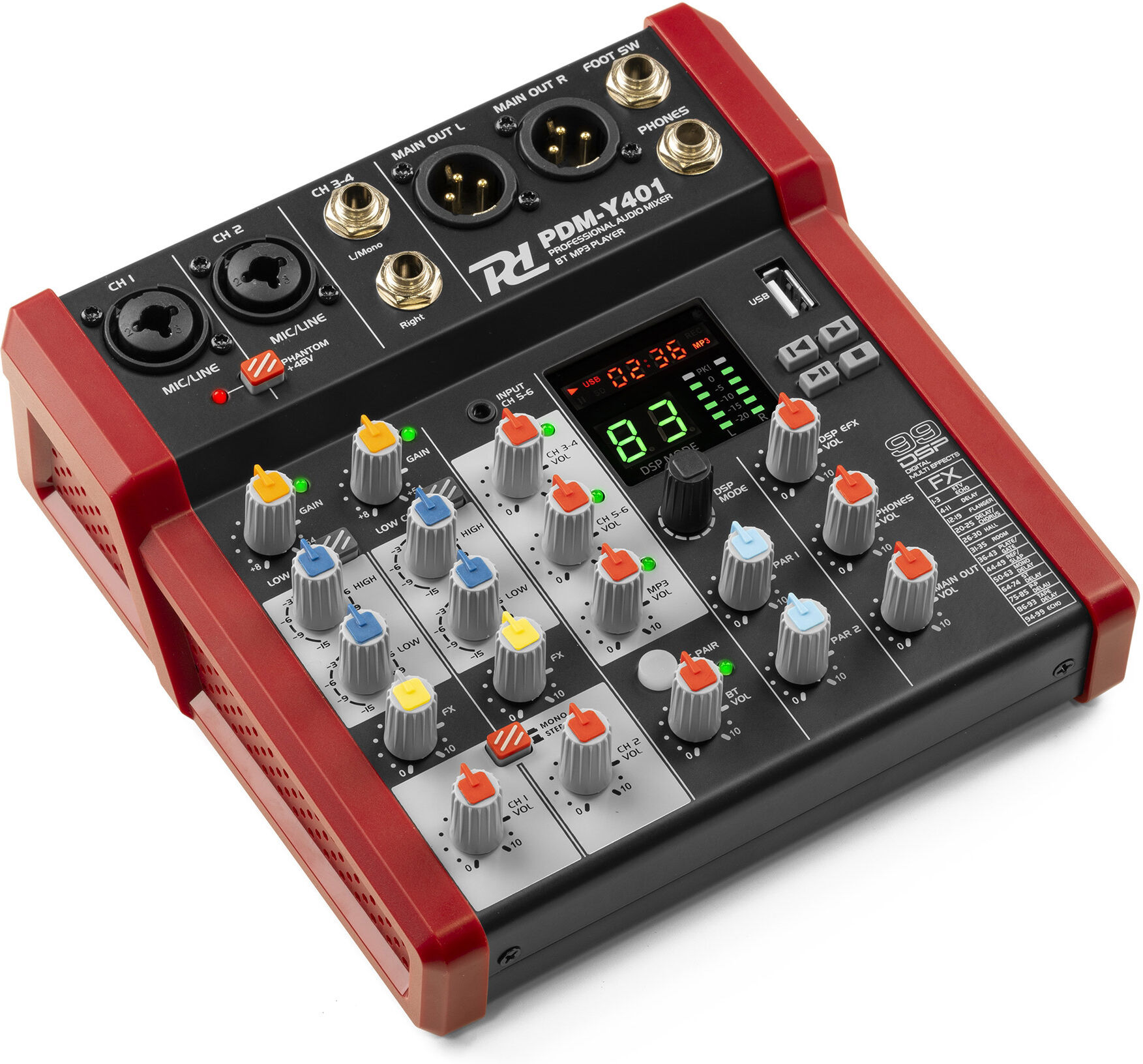 Power Dynamics Pdm-Y401 Studio-Musikmischpult 4-Kanal