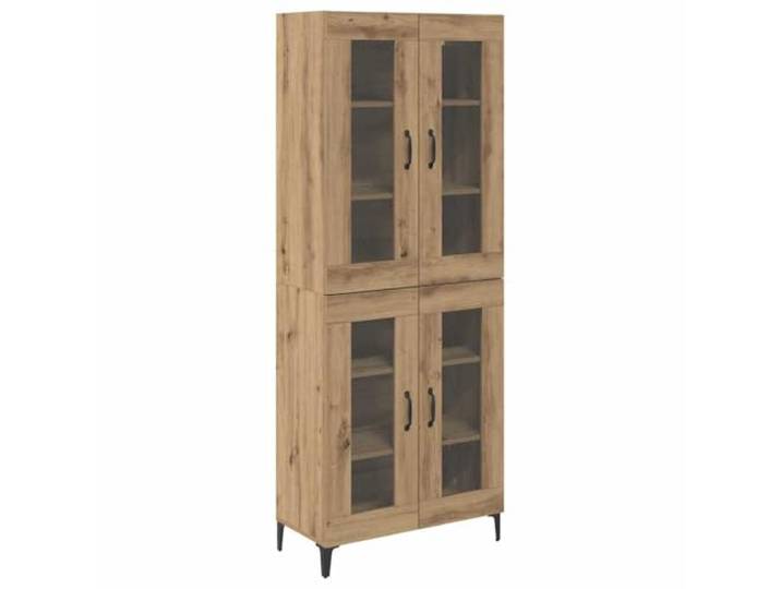 HGFDVCMR Highboard Artisan-Eiche 69,5x34x180 cm Holzwerkstoff Schrank Schlankes 2-teiliges Standregal mit Wandmontage-Option für Wohnzimmer und Schlafzimmer, bietet viel geschützten Stauraum.