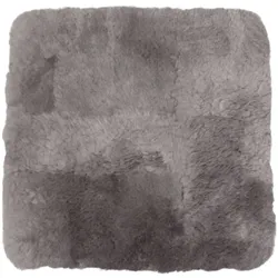Heitmann Felle Lammfell-Sitzkissen, Silber, ca. 35 x 35 cm