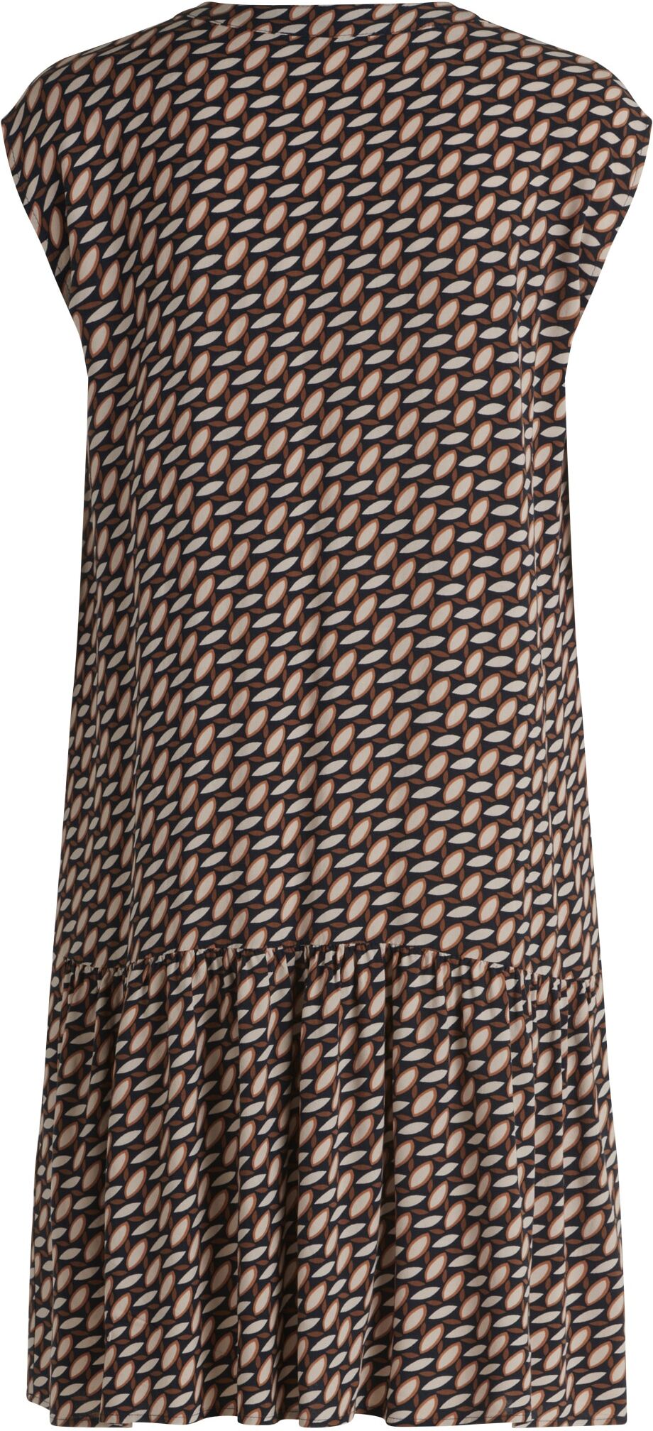 Blusenkleid BETTY BARCLAY "Blusenkleid mit Taschen", Damen, Gr. 36, EURO, blau (dunkelblau, braun), Obermaterial: 100% Viskose CV., Kleider Blusenkleid