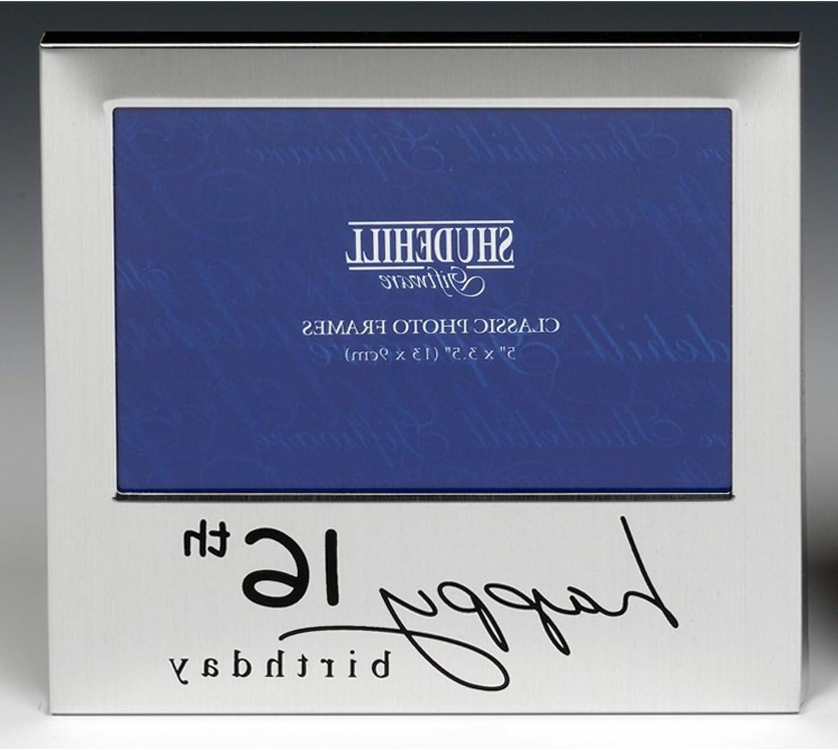 Zilveren Fotolijst Verjaardag - Cadeau voor 16e Verjaardag - 5 x 3.5 Inch