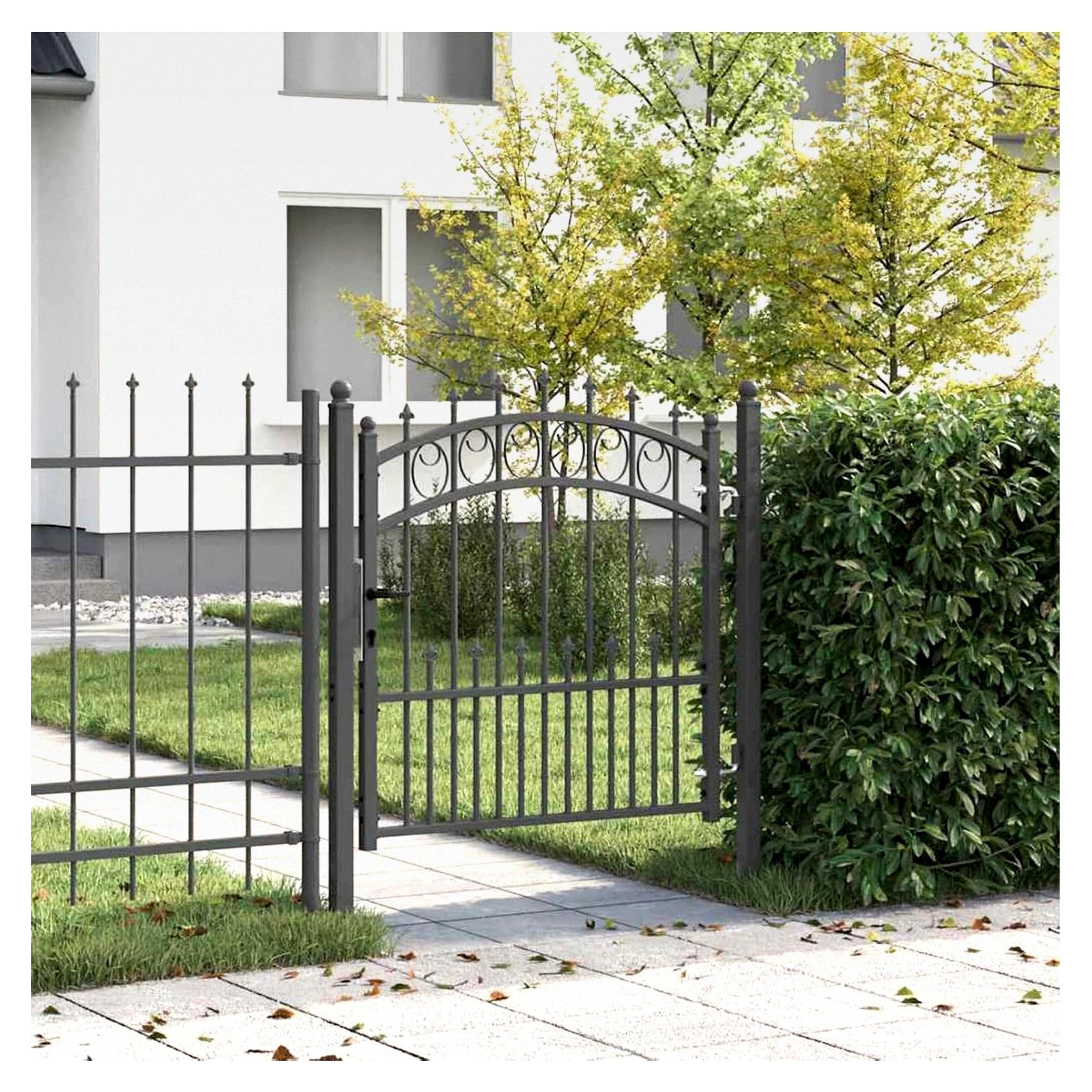 Gartenzaun Tor mit Spitzen - Modernes Design, Stahlkonstruktion für Terrassen und Gärten