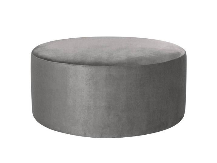 Repose-pieds capitonné Moulton 90 x 46cm Gris/Gris Velours Onoli: Gris