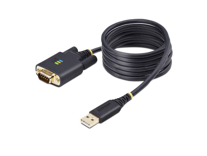StarTech.com Câble USB vers Série de 2m, Rétention COM, Vis/Écrous Interchangeables, Câble Adaptateur USB vers Série, USB-A vers DB9 RS232, FTDI IC, P