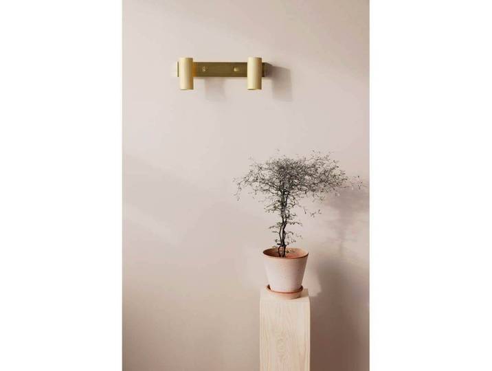 Hubble 2 Wandleuchte Brushed Brass - Globen Lighting - Wohnzimmer - Metall