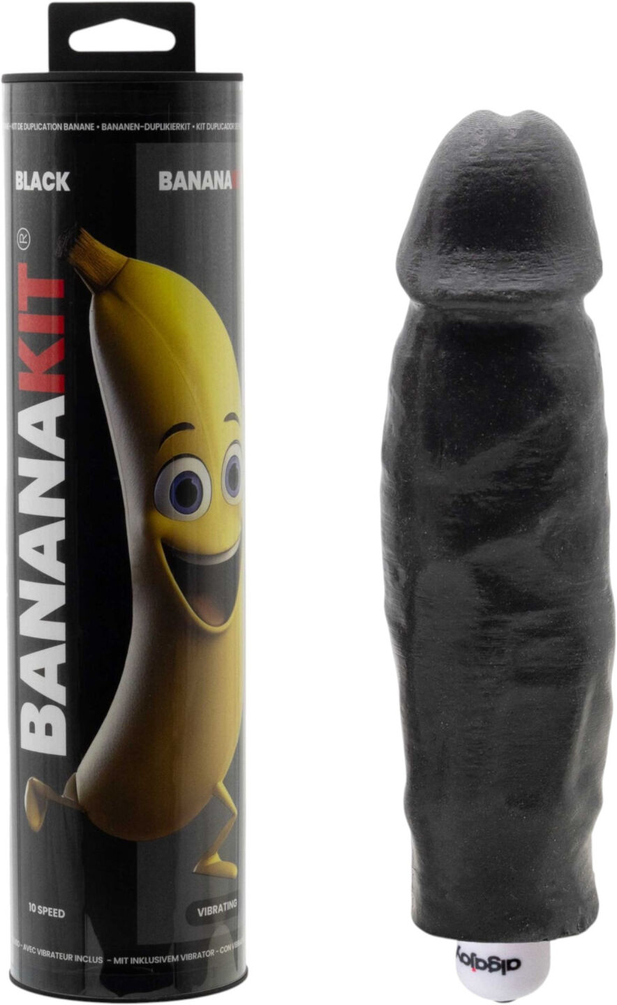 Bananakit - penis casting kit with vibrator (black)