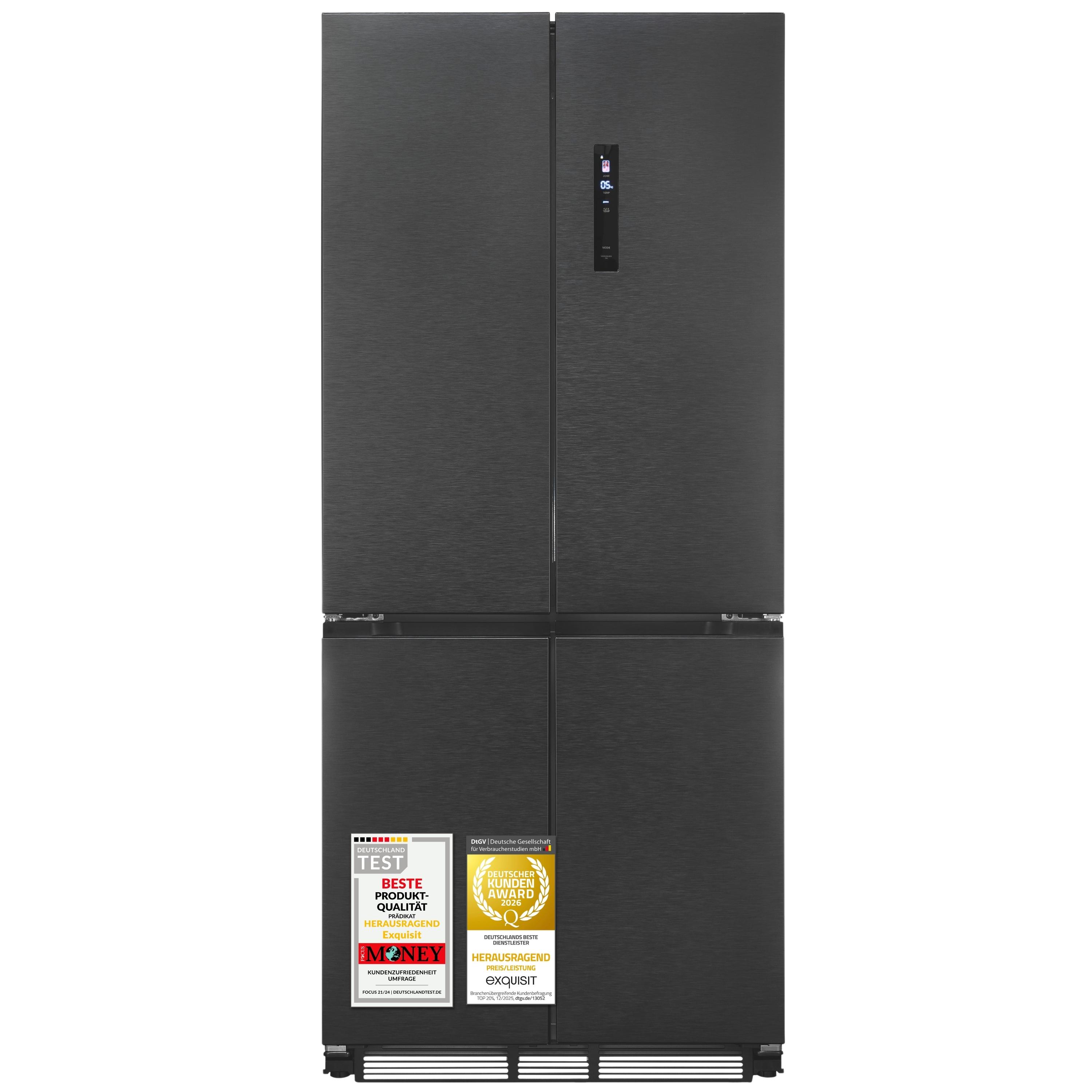 Exquisit Einbau-Multidoor | 466 Liter | No Frost Kühlen/Gefrieren | Schnellgefrieren | Türalarm | EMD470-170-200E inoxlook-az