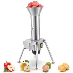 VEVOR Obstmühle für Äpfel Elektrisch 1100 W, Obsthäcksler Edelstahl SUS304, Verarbeitet Ganze Äpfel bis zu 80 mm Durchmesser, 164 kg/h Obstzerkleinerer für Birnen Ananas Guaven Karotten Kartoffeln